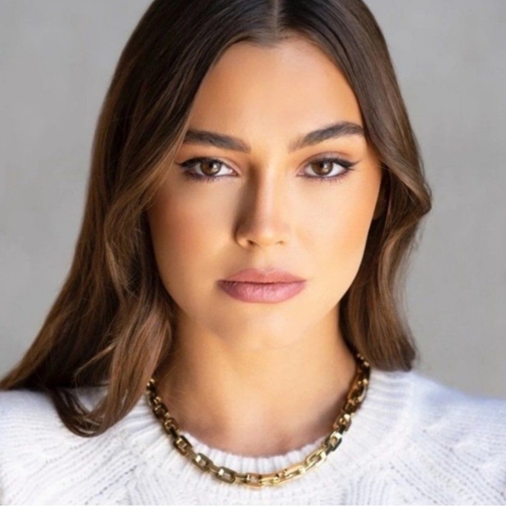 nib EDDIE BORGO Supralink Gold Chain Necklace and Earrings